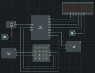 4×4 Keypad Driver circuit diagram — Matrix keypad scanner